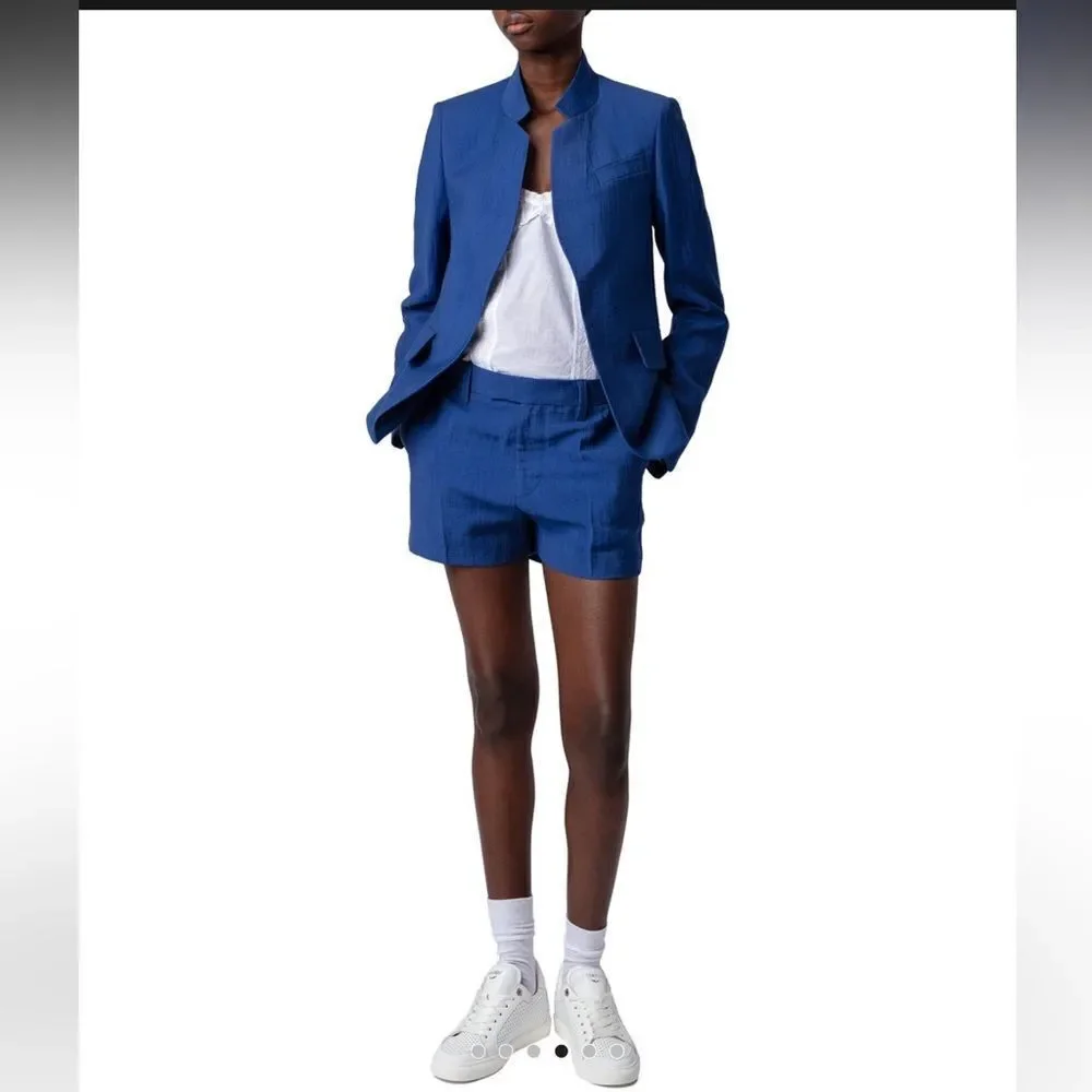 Zadig & Voltaire Please Tailleur Lin Linen-Blend Short NWT Size 40